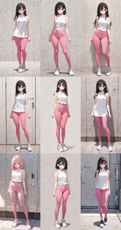 Copax TimeLess Xplus-2B-NSWF-1 - レギンス (脚にフィットする伸縮素材のボトムス) を表現するプロンプト、画像生成結果:画像7