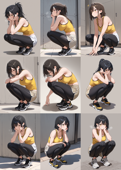 Prefect illustrious XL v7.0 - レギンス (脚にフィットする伸縮素材のボトムス) を表現するプロンプト、画像生成結果:画像13