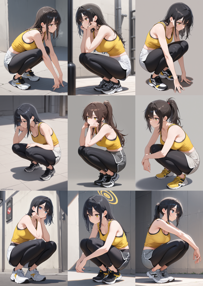 WAI-illustrious-SDXL v16.0 - レギンス (脚にフィットする伸縮素材のボトムス) を表現するプロンプト、画像生成結果:画像11