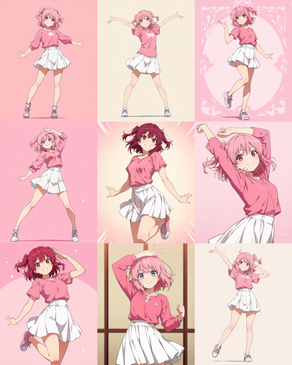 HakushiMix v1.41 - キャラクターの線を細い線、均一な線で生成するプロンプトと設定、画像生成結果:画像6