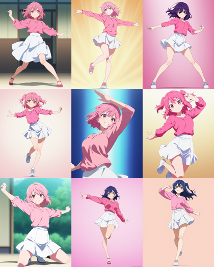 JANKU v6.9 - キャラクターの線を細い線、均一な線で生成するプロンプトと設定、画像生成結果:画像4