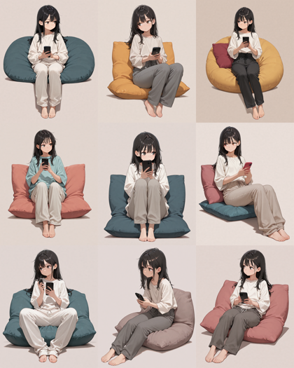 Prefect illustrious XL v6.0 - 本来の視線とは別の方向を向いているポーズを作成するプロンプト、画像生成結果:画像4