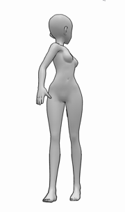 振り向いているポーズを生成するプロンプト:画像8