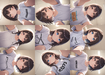 Nova Anime XL v9.0 - 上からのぞき込まれているシーンを表現するプロンプト、画像生成結果:画像3
