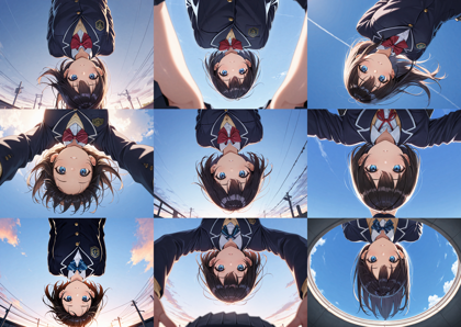 Nova Anime XL v9.0 - 上からのぞき込まれているシーンを表現するプロンプト、画像生成結果:画像9