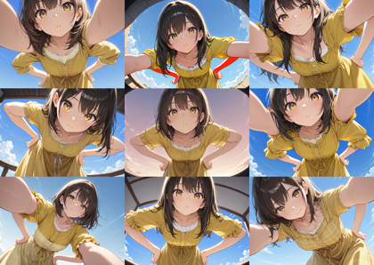 Nova Anime XL v9.0 - 上からのぞき込まれているシーンを表現するプロンプト、画像生成結果:画像15