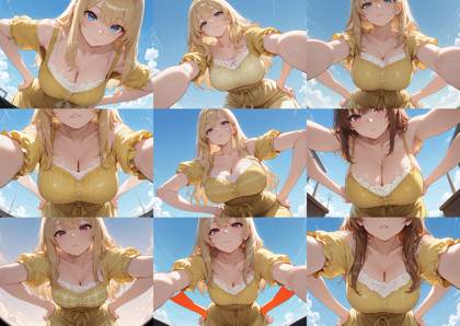 Prefects Illustrious v2.0p - 上からのぞき込まれているシーンを表現するプロンプト、画像生成結果:画像16