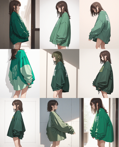 Nova Anime XL v9.0 - ゆとりのある服、ぶかぶかの服を表現するプロンプトと画像生成結果:画像7