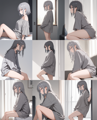 WAI-NSFW-Illustrious v14.0 - ゆとりのある服、ぶかぶかの服を表現するプロンプトと画像生成結果:画像2