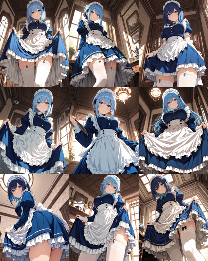 HakushiMix v1.41 - あおりの視点、下から見上げた視点の画像を表現するプロンプト:画像5