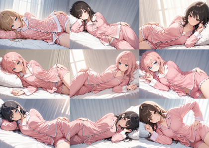 Nova Anime XL v9.0 - 寝そべる、横たわるポーズを表現するプロンプト、画像生成結果:画像9