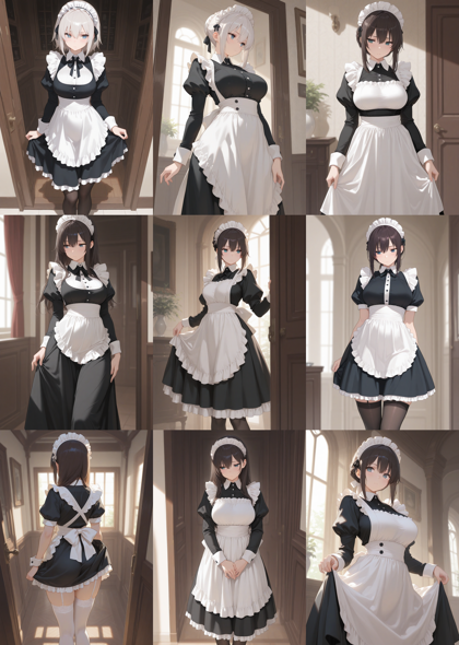 Pie - Models Lemon - メイド服を表現するプロンプト、画像生成結果:画像11