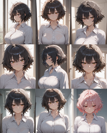 Prefect illustrious XL v4.0 - 寝癖、ぼさぼさ頭を表現するプロンプト、画像生成結果:画像3