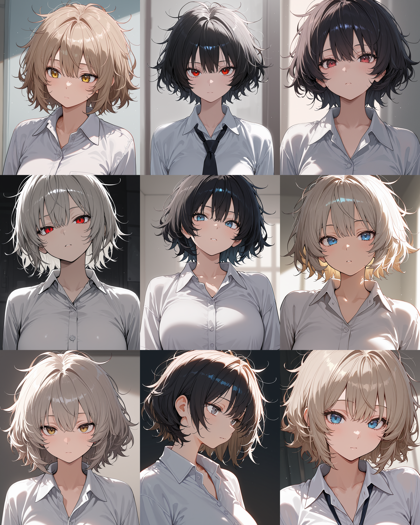 WAI-illustrious-SDXL v15.0 - 寝癖、ぼさぼさ頭を表現するプロンプト、画像生成結果:画像1