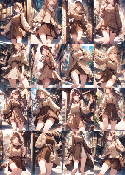 Animagine XL 4.0 opt - キャラクターの体の向き(正面、横向き、斜めから)を指定するプロンプト、画像生成結果:画像10