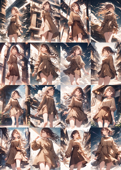 Animagine XL 4.0 opt - キャラクターの体の向き(正面、横向き、斜めから)を指定するプロンプト、画像生成結果:画像13