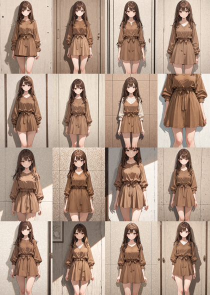 Nova Anime XL v12.5 - キャラクターの体の向き(正面、横向き、斜めから)を指定するプロンプト、画像生成結果:画像3