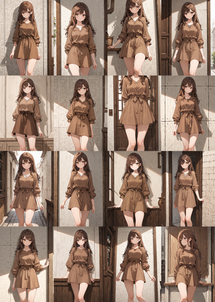 Nova Anime XL v12.5 - キャラクターの体の向き(正面、横向き、斜めから)を指定するプロンプト、画像生成結果:画像9