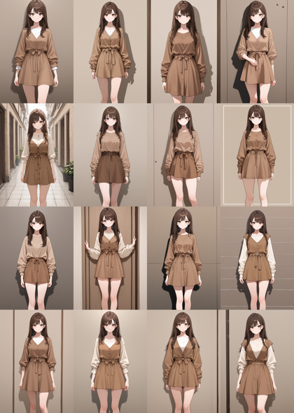 WAI-illustrious-SDXL v15.0 - キャラクターの体の向き(正面、横向き、斜めから)を指定するプロンプト、画像生成結果:画像2