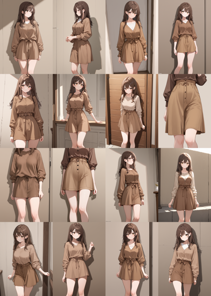 WAI-illustrious-SDXL v15.0 - キャラクターの体の向き(正面、横向き、斜めから)を指定するプロンプト、画像生成結果:画像8