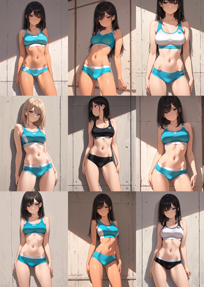 AlcAI - AnimeHaven Awakening - v30 - 露出を抑えたビキニの水着を表現するプロンプト、画像生成結果:画像5