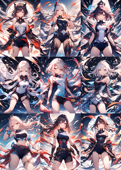 Animagine XL 4.0 opt - 露出を抑えたビキニの水着を表現するプロンプト、画像生成結果:画像4