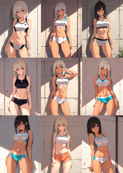 Hakushi Mix v1.41 - 露出を抑えたビキニの水着を表現するプロンプト、画像生成結果:画像8