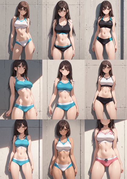 Nova Anime XL v14.0 - 露出を抑えたビキニの水着を表現するプロンプト、画像生成結果:画像2