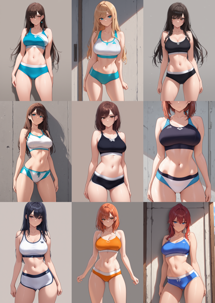 Prefect illustrious XL v5.0 - 露出を抑えたビキニの水着を表現するプロンプト、画像生成結果:画像3