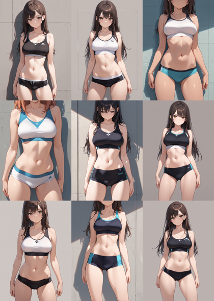 WAI-illustrious-SDXL v16.0 - 露出を抑えたビキニの水着を表現するプロンプト、画像生成結果:画像1