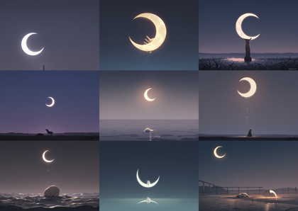 WAI-illustrious-SDXL v15.0 - 満月、三日月、月を描画するプロンプト、画像生成結果:画像7