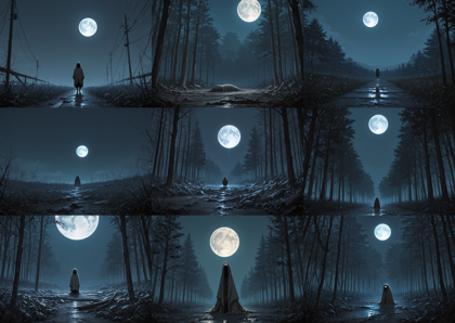 WooMix v1.98l2 - 満月、三日月、月を描画するプロンプト、画像生成結果:画像5