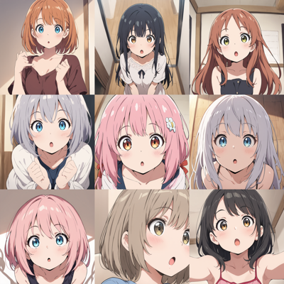 Citron Anime Treasure il9 - 口を縦に開く表情を表現するプロンプトと画像生成結果:画像6