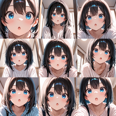 JANKU v4.0 - 口を縦に開く表情を表現するプロンプトと画像生成結果:画像4