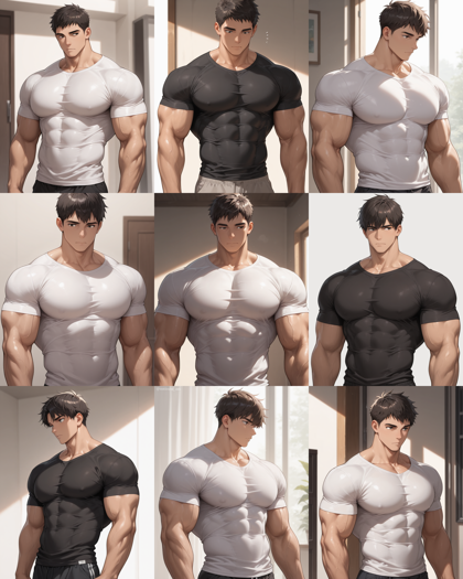 Nova Anime XL v15.0 - 筋肉質の体型 (ムキムキ体型)を表現するプロンプト、画像生成結果:画像2