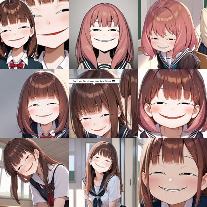 Hassaku XL v3.2 - 細目、目を細めた表情を表現するプロンプト、画像生成結果:画像13