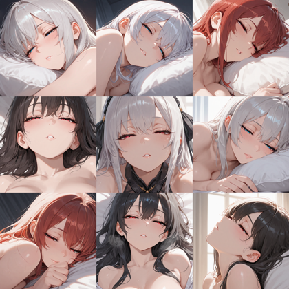 Prefect illustrious XL v4.0 - 細目、目を細めた表情を表現するプロンプト、画像生成結果:画像10