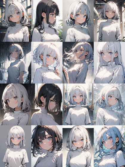 トップス (上半身の服) のネックライン、首周りのデザインのプロンプト:画像10