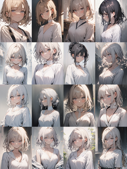 トップス (上半身の服) のネックライン、首周りのデザインのプロンプト:画像32