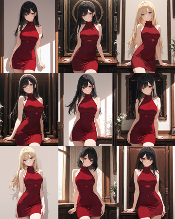 AlcAI - AnimeHaven Awakening v30 - 首で上着を留める衣装、チョーカーで上着を留める衣装を表現するプロンプト、画像生成結果:画像12