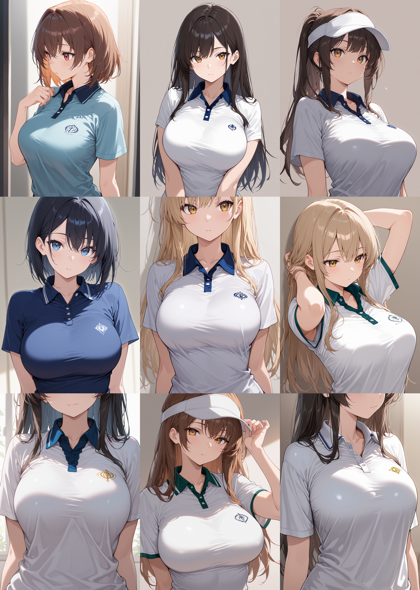 WAI-illustrious-SDXL v15.0 - シャツで胸の谷間部分にしわができないようにするプロンプト、画像生成結果:画像5