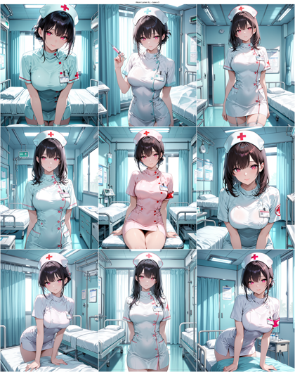 Akium Lumen ILL - base v3 - ナース服、看護師のキャラクターを表現するプロンプト、画像生成結果:画像7