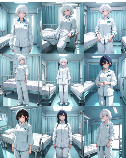 Ikastrious v22.0 - ナース服、看護師のキャラクターを表現するプロンプト、画像生成結果:画像18