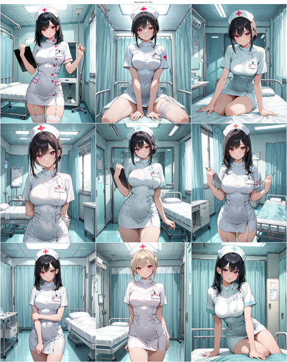 Nova Anime XL v18.0 - ナース服、看護師のキャラクターを表現するプロンプト、画像生成結果:画像2