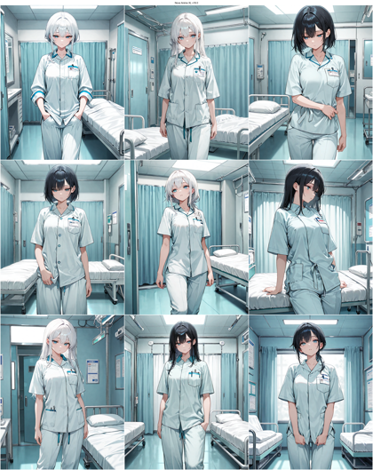 Nova Anime XL v18.0 - ナース服、看護師のキャラクターを表現するプロンプト、画像生成結果:画像14