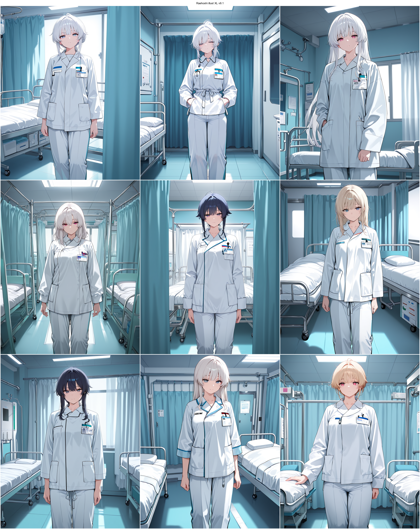 Raehoshi illust XL v9.1 - ナース服、看護師のキャラクターを表現するプロンプト、画像生成結果:画像16