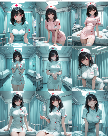 RAMTHRUST'S-NSFW-PINK-ALCHEMY-MIX v1.76 - ナース服、看護師のキャラクターを表現するプロンプト、画像生成結果:画像10