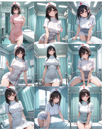 REED_XXX_illustrious_SDXL v13.0 - ナース服、看護師のキャラクターを表現するプロンプト、画像生成結果:画像8