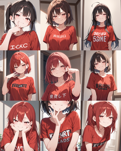 ZUKI Anime Ill v5.0 - ωの形をした口、猫口を表現するプロンプト:画像12