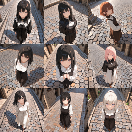 AlcAI - AnimeHaven Awakening v30 - 俯瞰、上から見下ろした視点でキャラクターを表現するプロンプト、画像生成結果:画像6